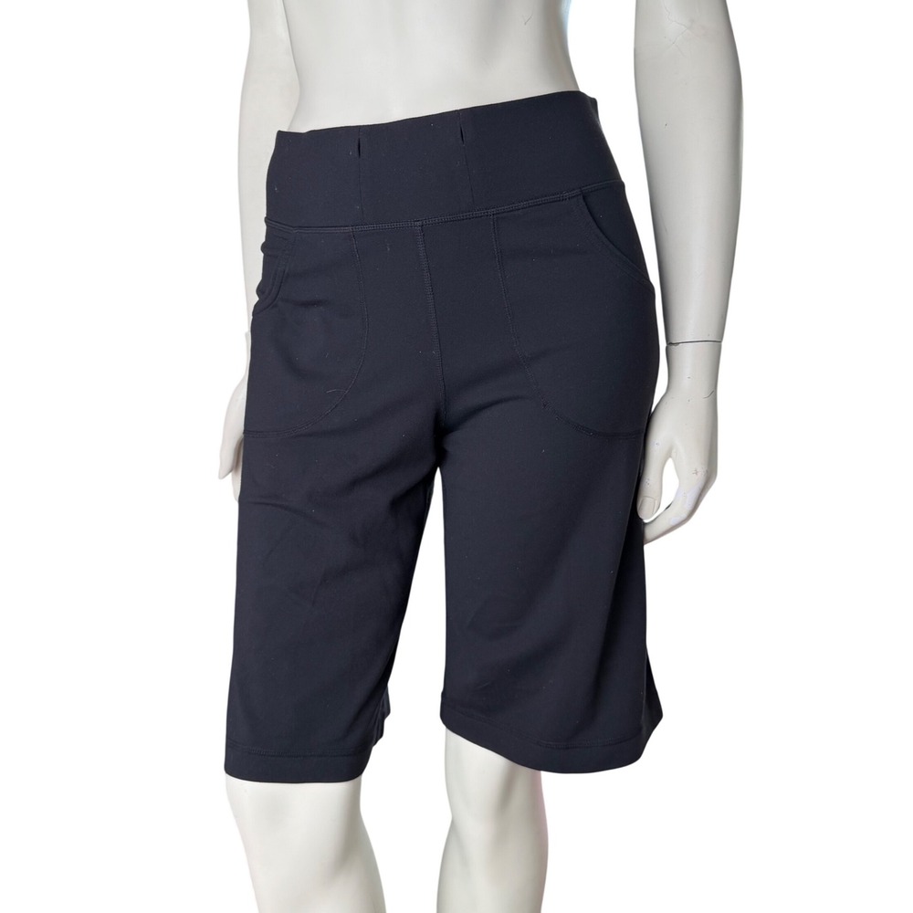 Lululemon Groove Bermuda Shorts High Rise Pockets Black Athleisure Gorpcore Sz 2